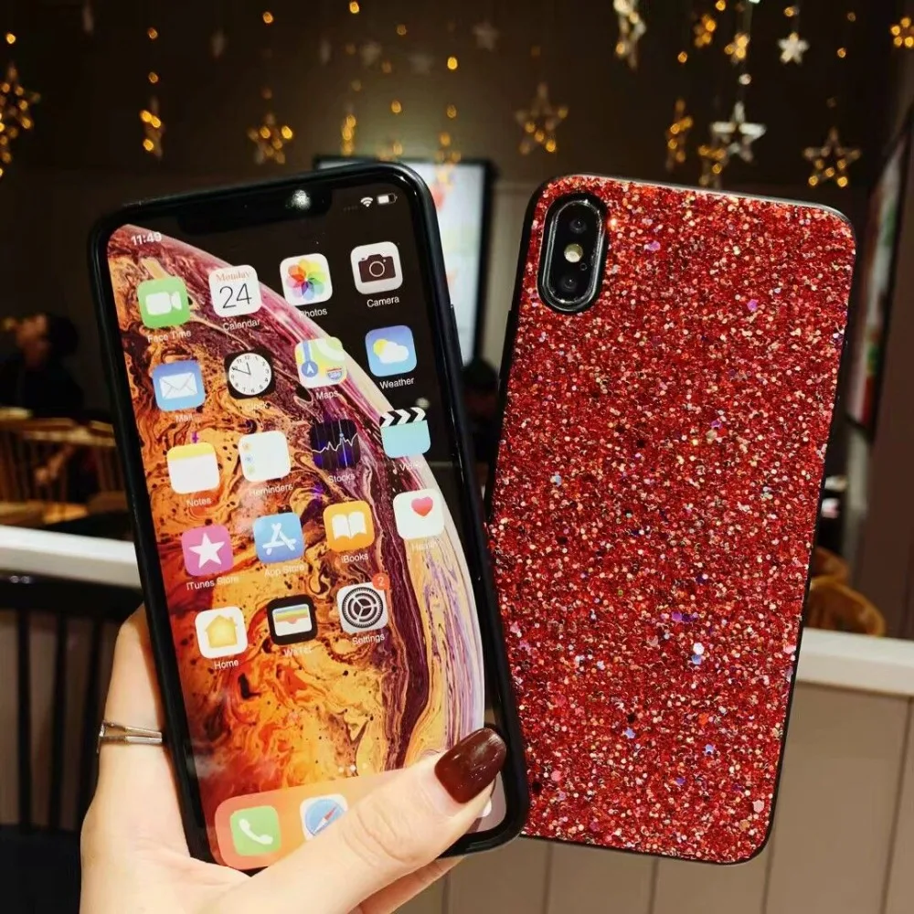 

Luxury Fashion Glitter Shining Cases For iPhone XS Max 6 6S 7 Plus 8 Plus Back Cover For iPhone 6 S 7 8 X XR XS Max Phone Cases