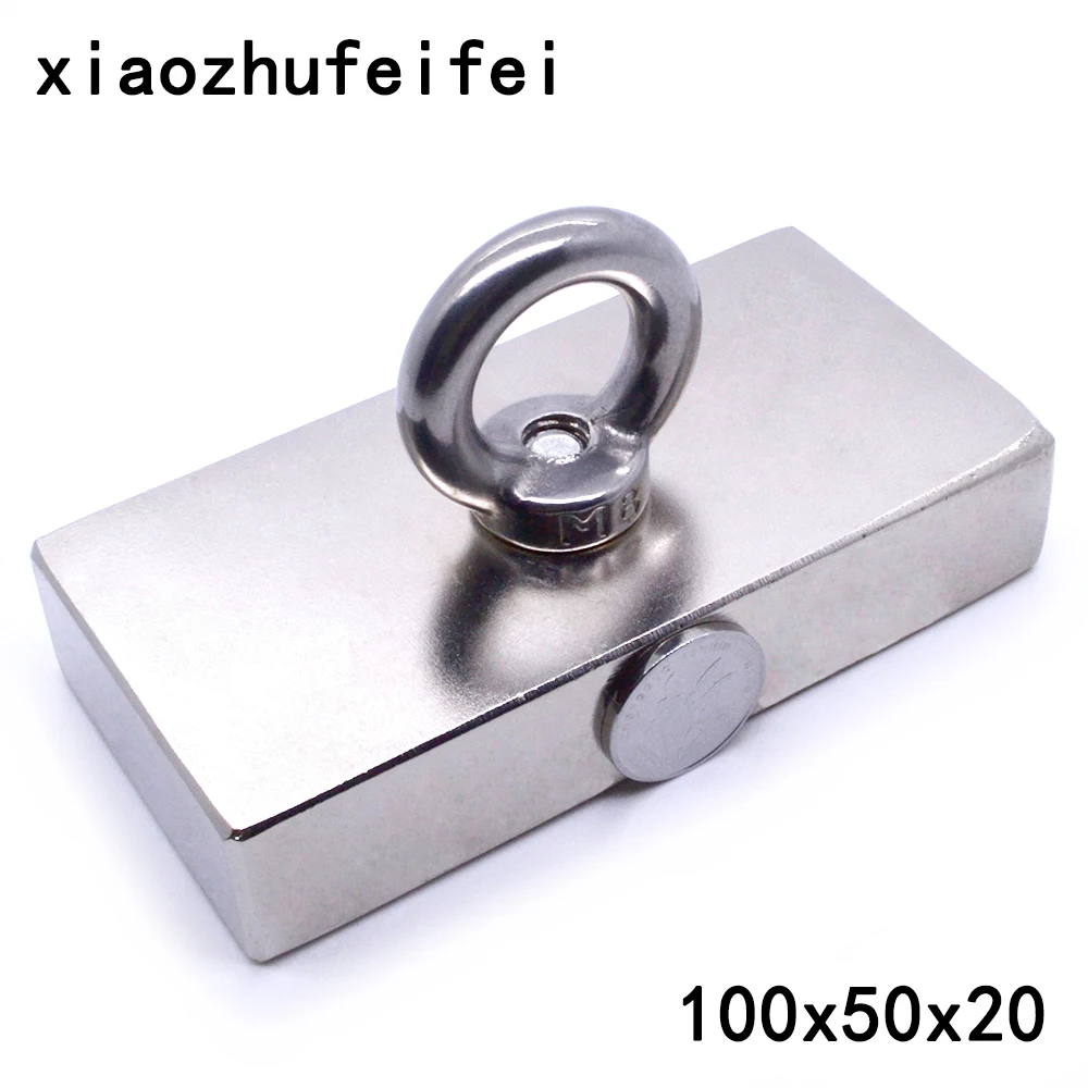 1 шт. Ture N50 блок 100x50x20 мм сверхмощный спасательный магнит Высокого Качества