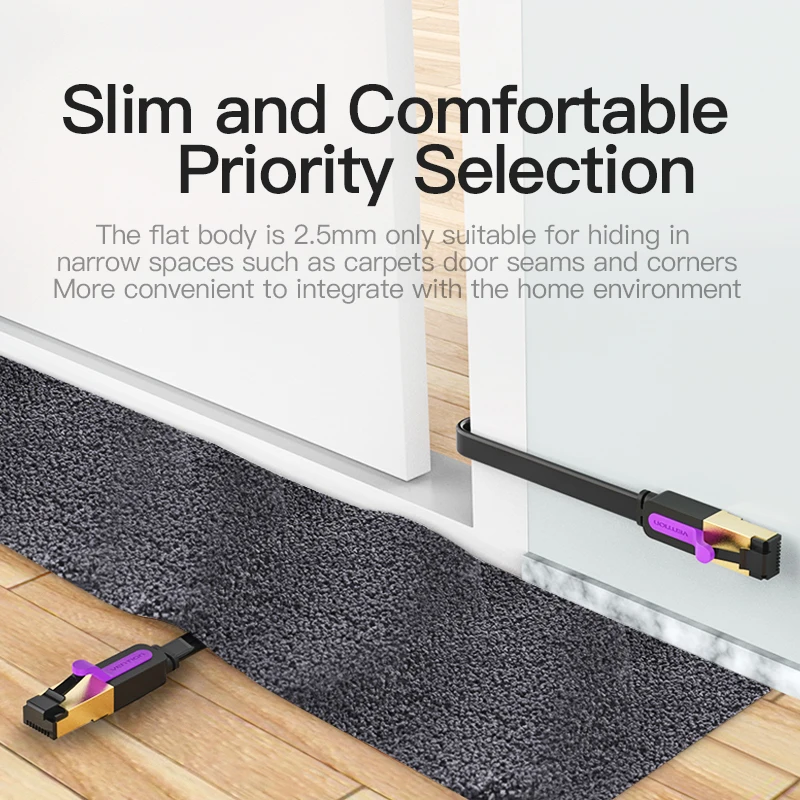 Vention High-Speed Cat7 Ethernet Network Cable - Durable STP Patch Cord for Enhanced Connectivity