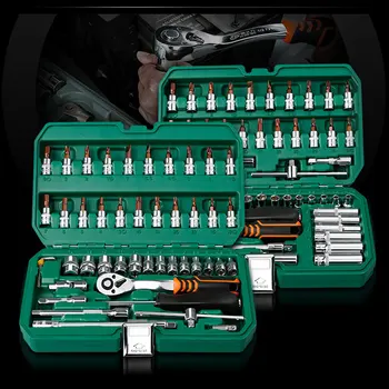 

53Pcs Tool Set Hand Tools for Car Repair Screwdriver Ratchet Spanner Wrench Socket Set Professional Car Repair Tool Kits New