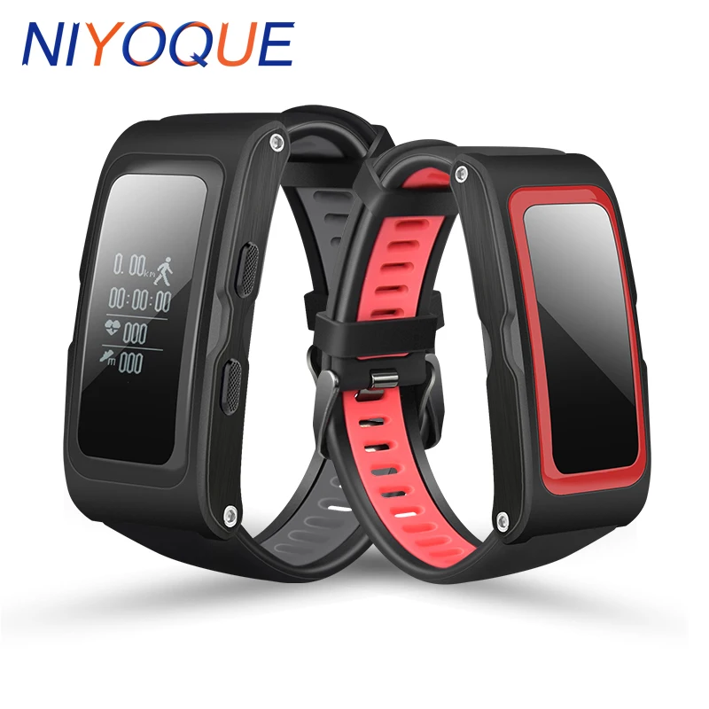 

NIYOQUE Bluetooth Smart Band T28 Support Heart rate monitor GPS tracker Temperature Altitude Smart wristband Fitness bracelet