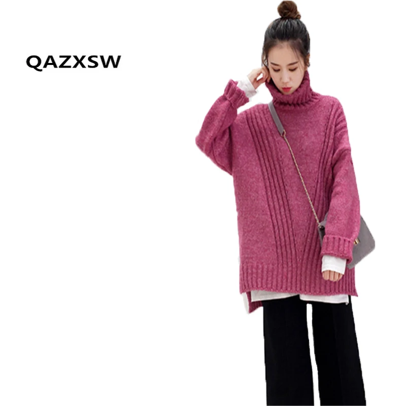 2018 Autumn Winter New High Neck Collar Sweater Women