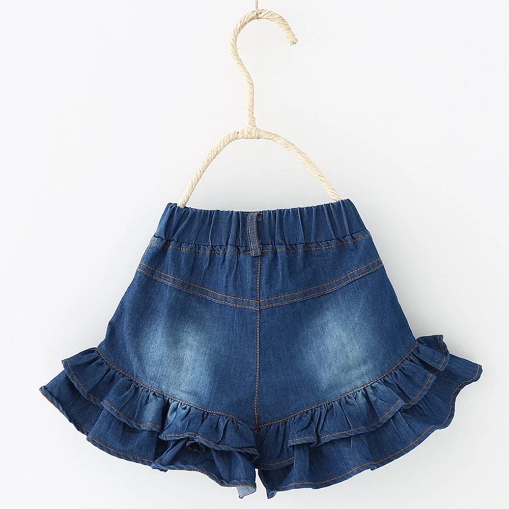 Calças de Brim Chumhey Bebê Meninas Shorts Verão Denim Macio Calças Curtas Menina Bordado Animal Quentes Crianças Roupas Toldder 3-8 t 17 calças de brim quentes crianças roupas toldder