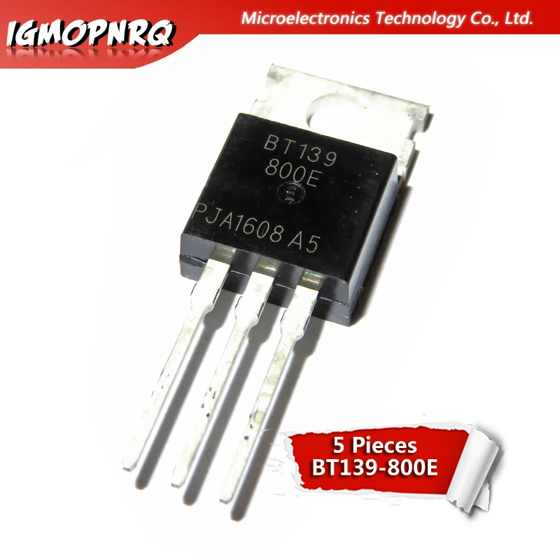 5 шт. Φ BT139 BT139-800E 800V 16A Triacs RAIL TRIAC TO-220 новый оригинальный | Электронные компоненты и
