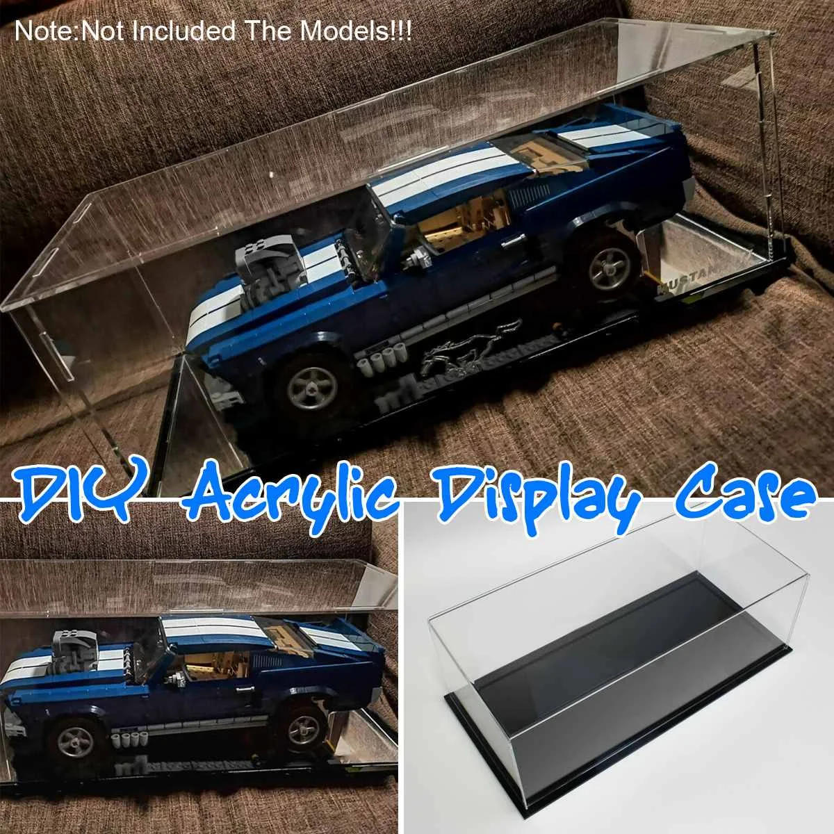 

Acrylic Display Case Box for LEGO 10265 Creator for Ford for Mustang Toy Bricks DIY Display Case ( Model Not Included )