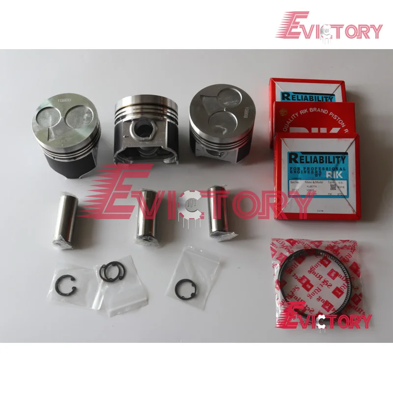 

Kubota KX155 KX161 excavator engine D1703 piston 1A091-21113 and piston ring set 17331-21054