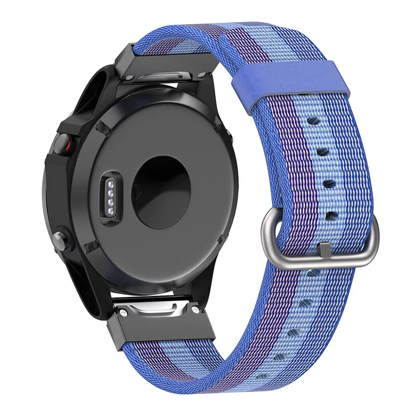 Fivstr Нейлон Quick Release Easy Fit Смарт часы ремешок для Garmin Fenix 5 forerunner935 подход S60 gps спортивные часы - Цвет: Blue