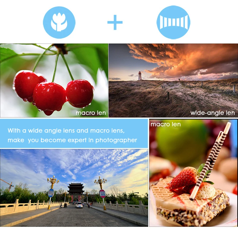 Sovawin HD 2 в 1 0.45X широкоугольный+ макро объектив универсальные Объективы для мобильных телефонов комплект зажим для Iphone для samsung для сотового телефона