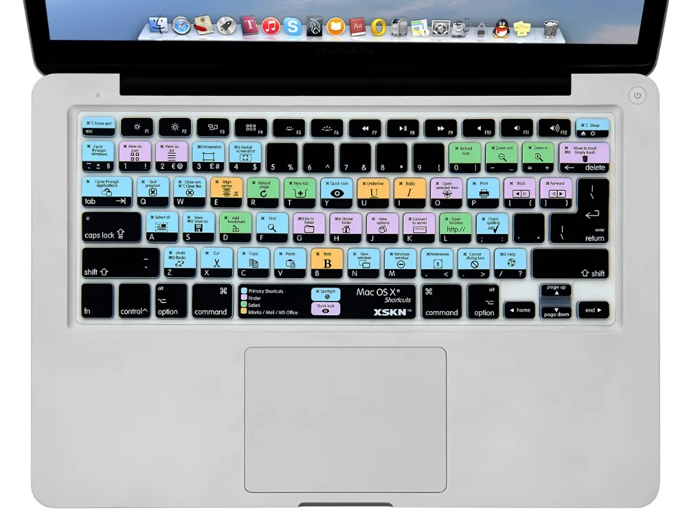 XSKN for Ableton Logic PS AE OS X Avid Keyboard Cover for Apple Macbook Air Pro Retina 13 15 17 inch Release before 2015