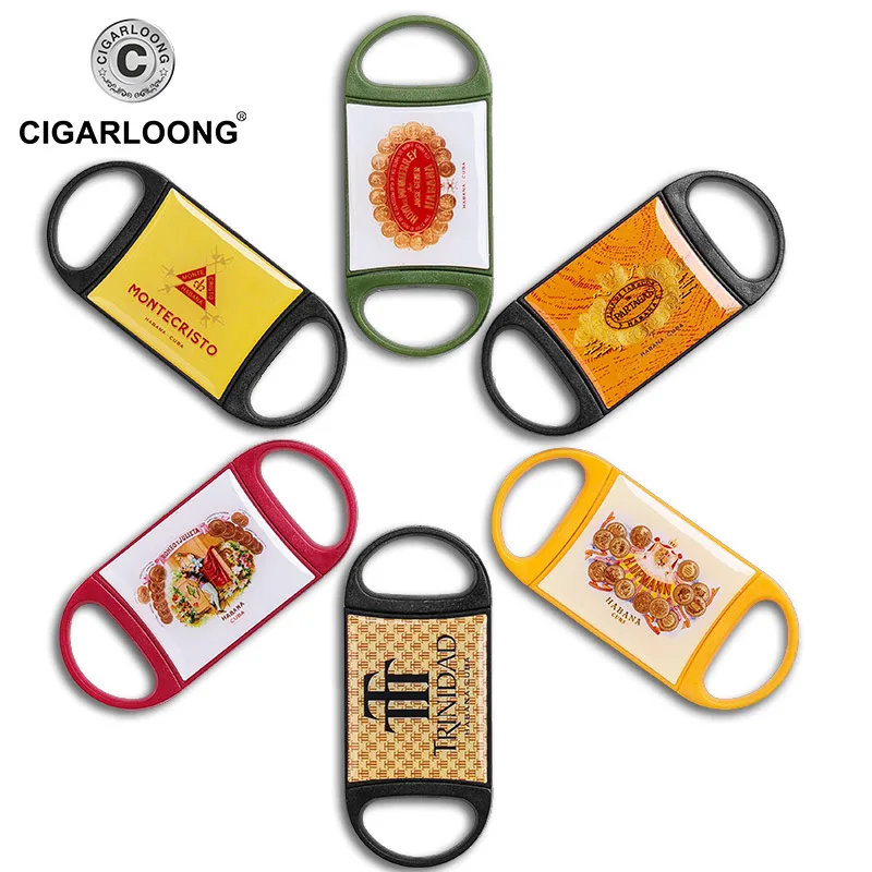 

CIAGARLOONG Cigar Smoking Accessories Double Finger Stretch Type Cigar Cutter Knife Scissors Cigarette Knife Guillotine CL-B015