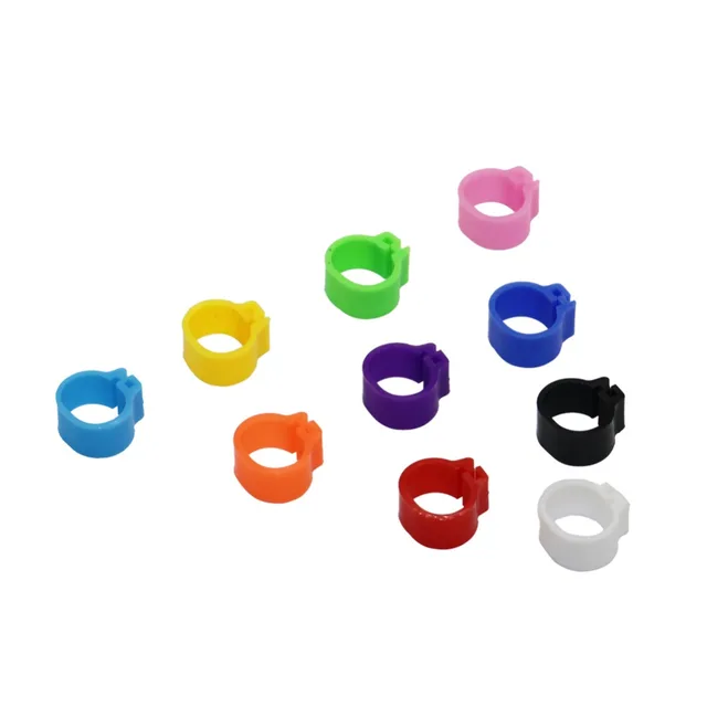 1000 Pcs Pigeons Rings 8mm/10mm Bayonet Identification Ring Opening Pigeon Ring Color Pigeon Foot Ring Pigeon Training Supplies