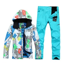 GSOU зимняя мужская лыжная куртка мужской лыжный костюм+ брюки сноуборд куртка мужская зимняя мужская куртка спортивные костюмы лыжный комплект