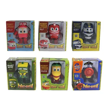 

NEW 15cm*9cm*14cm 6pcs/set Robot Trains Transformation Kay Alf Dynamic Train Family Deformation Train Figures