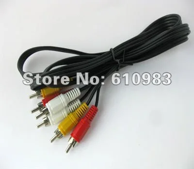 (5 шт./партия) оптовая продажа кабеля 3 RCA штекер к Переходник AV Аудио Видео кабель 1