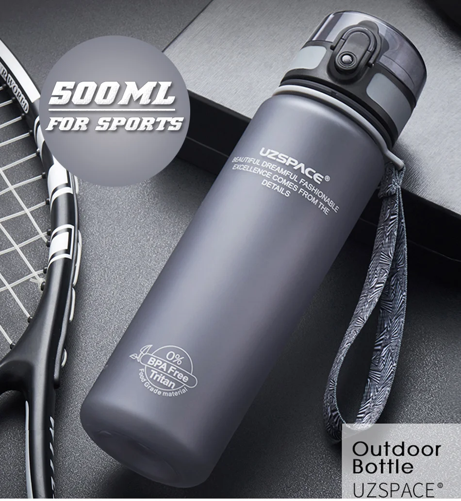 UZSPACE Mein Wasser Flaschen 500 ml Shaker Tragbare Sport Wandern Camping Raum Obst Saft Kunststoff Umweltfreundliche Drink mit filter