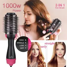 2 в 1 фен вращающийся для волос щеточный валик вращается стайлер Расческа Горячая расческа прямой двойного назначения выпрямление выпрямления щипцы для завивки