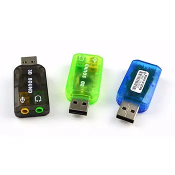 

3D 5.1-Channel 3.5mm Sound Card External USB Sound Card Audio Card Adapter Computer Stereo Mic Audio USB Converter