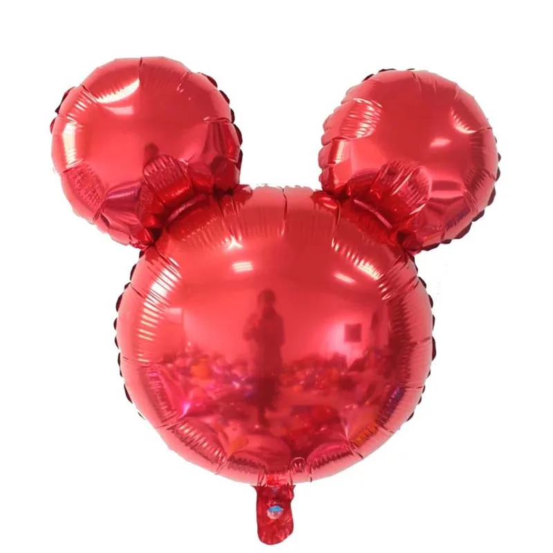 10 шт./лот Мини Микки Воздушные шары в форме мыши мультфильм голова форма надувные баллоны с гелием тематическая вечеринка на день рождения поставки - Цвет: Красный