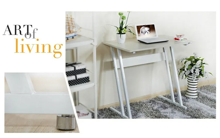 Simple desk tablestudent laptop computer desk household bookcase lazy table modern steel wooden desk -
