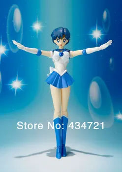 

Popular Japanese Anime S.H.F Sailor Moon Pretty Guardian Sailor Mercury Ami Mizuno PVC Action Figure Toy
