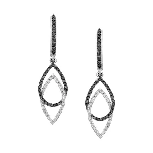 5/8 ct. April Birthstone Diamond Dangle Earrings in 10k White Gold