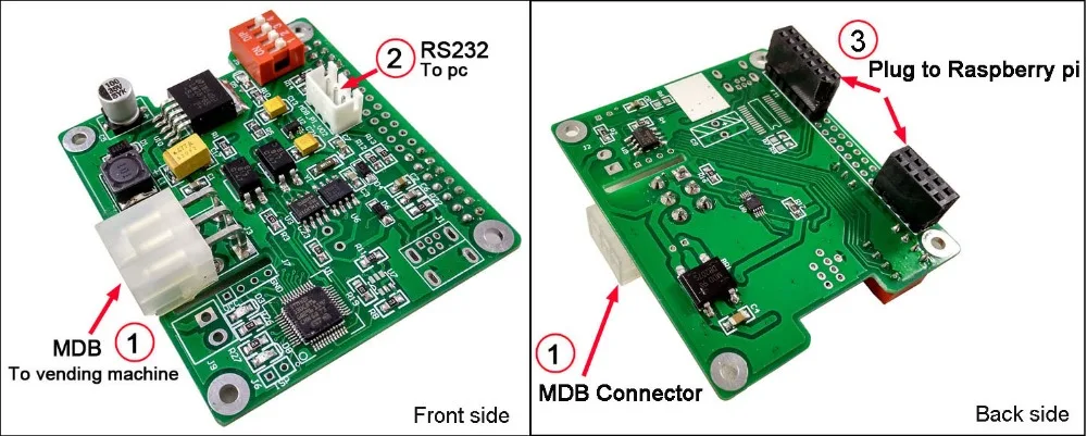 Raspberry pi в торговый автомат MDB безналичный интерфейс плата адаптера с корпус работает купюроприемник, устройство для проверки монет