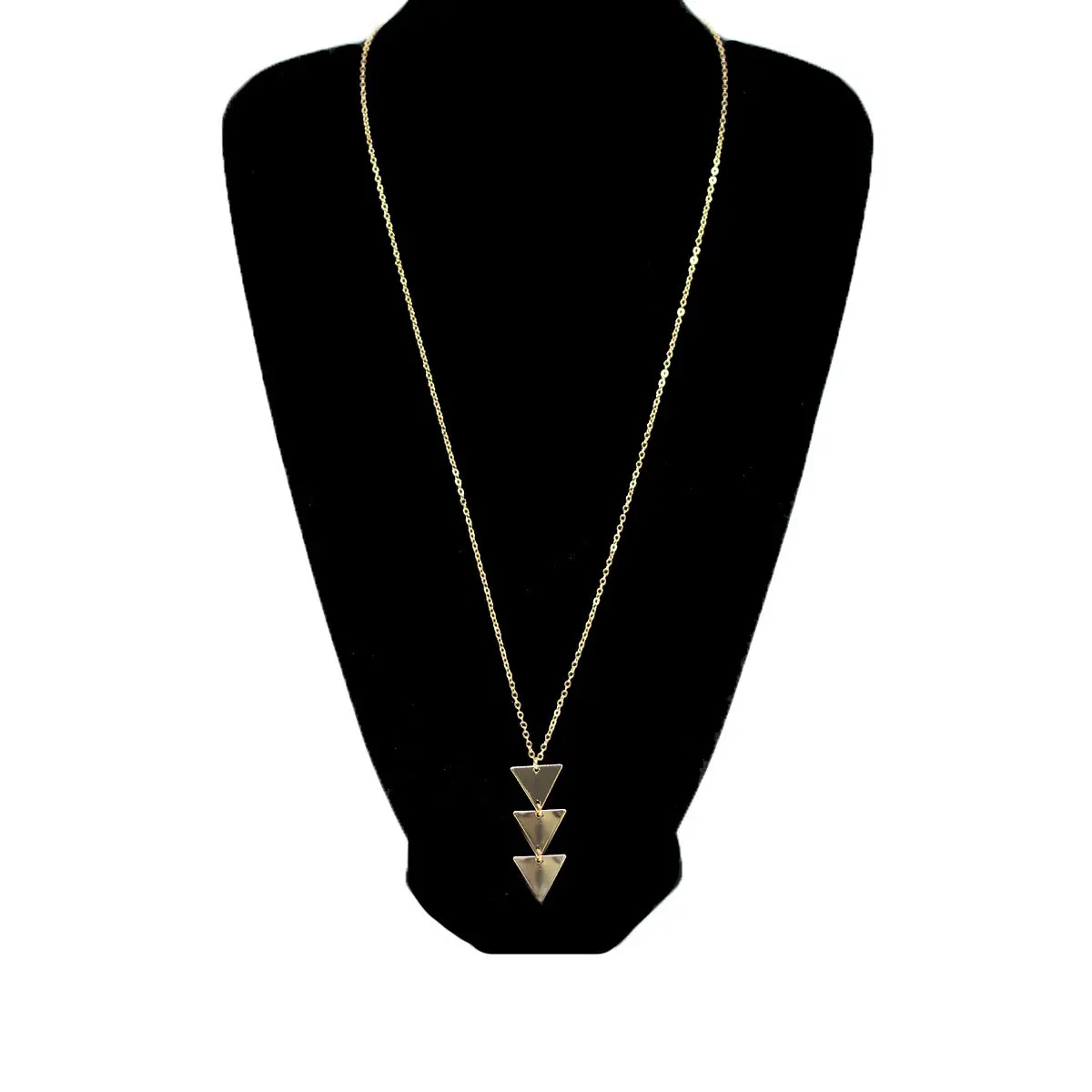 

Fashion Triangle Long Chain Necklace Pendants Women Simple Geometric Gold Statement Necklace Jewelry