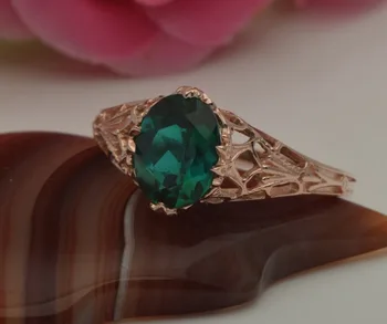 

Free shipping custom Amazing!!!Natural!Natural emerald ring real 14 k white gold ring weeding ms gold engagement rings