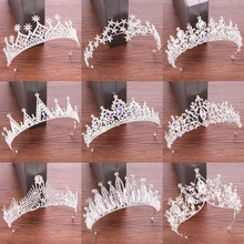 Хрустальная тиара, корона, аксессуары для волос, свадебная тиара, свадебная корона для женщин, головной убор, украшение для волос, корона принцессы, головной убор, диадема