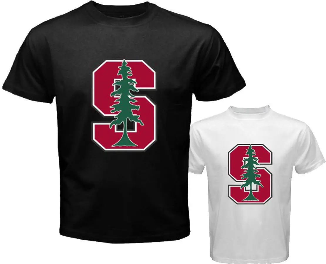New Stanford University Logo Men's White Black T Shirt Size S 2XL 2017 New Fashion T Shirt Men 