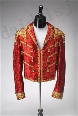

Exclusive Michael Jackson Sequin Costume Stage Nightclub Bar Male Band Rock Singer Costume