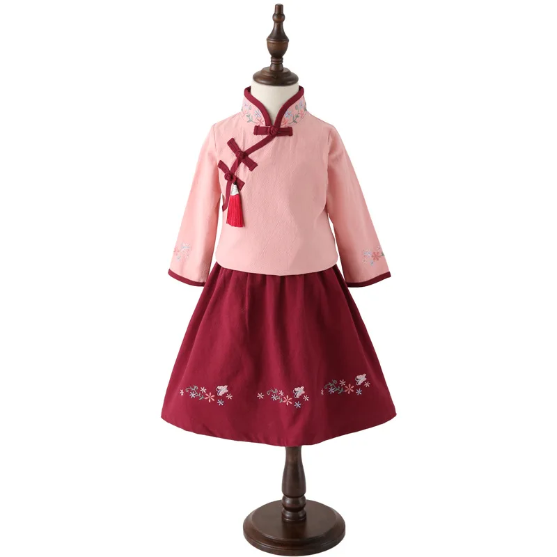 

Baby Girl Clothes Chinese Tang Suit China's Style Spring&autumn Chinese Dress Kindergarten Suit