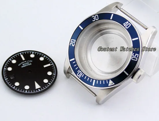 

41mm Sapphire Glass Watch Case + Dial Kit Miyota 8205/8215,ETA 2836, Mingzhu 2813