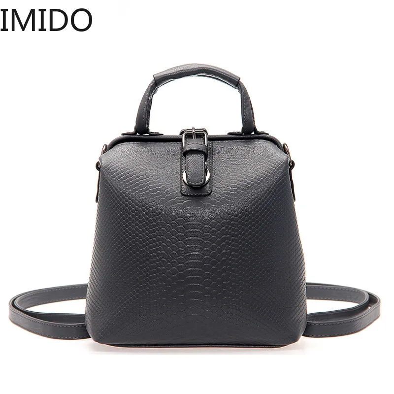 

IMIDO Fashion Alligator Women Backpacks High Quality PU Leather School Bags for Teenager Girl Famous Brand Ladies Dropship Trend