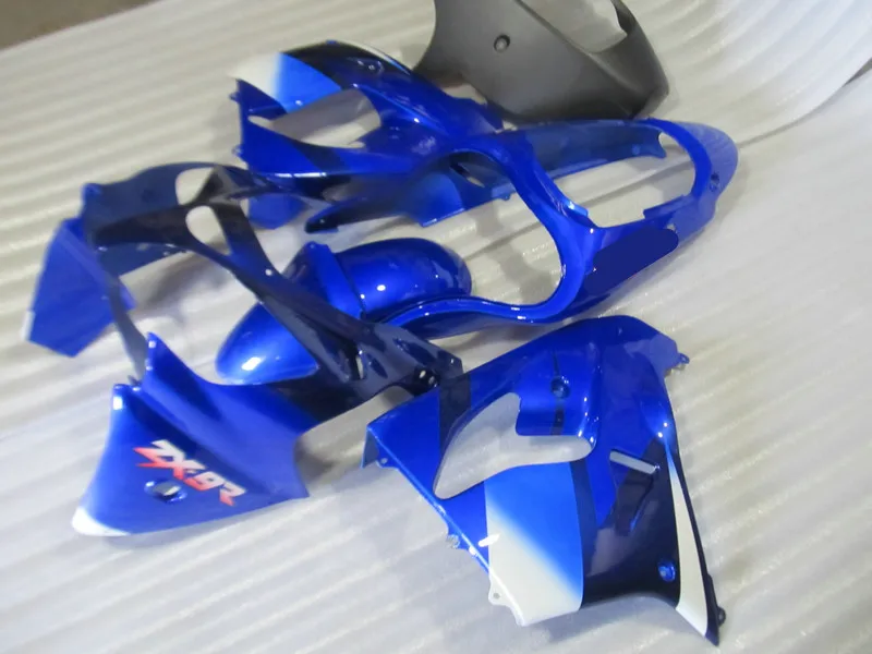 

Motorcycle Fairing Kit for KAWASAKI Ninja ZX9R 00 01 ZX 9R 2000 2001 zx9r 00 01 White blue Fairings set+7gifts KV02