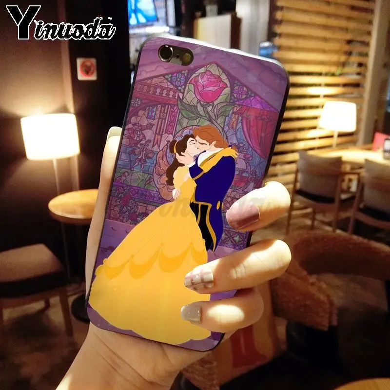 cartoon Beauty Beast Rose Princess Art Print
