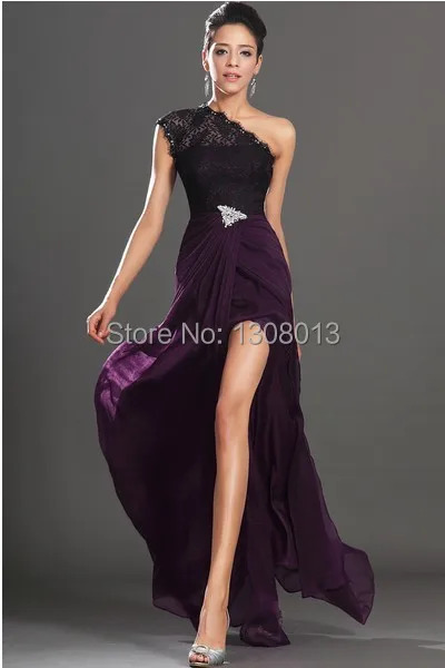 New Arrival Evening Dresses Fashion 2014 Beaded One Shoulder Formal Party Gowns Chiffon Custom Made | Свадьбы и торжества