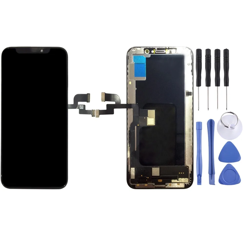 Для iPhone XS ЖК-экран и дигитайзер полная сборка(OLED материал) с дигитайзером запасные части для сборки черный