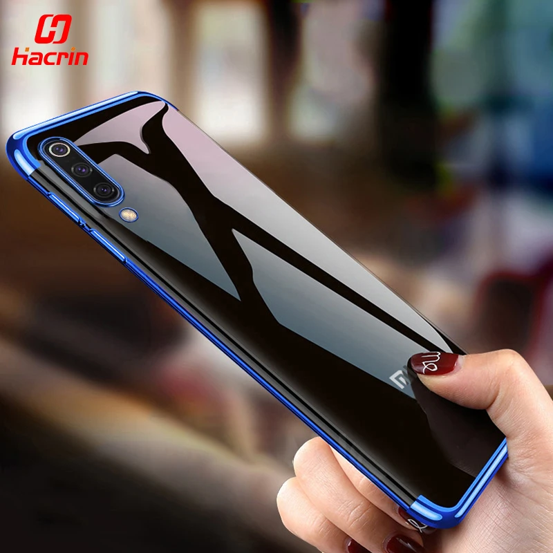 Hacrin Case for Xiaomi Mi 9 Case Clear Transparent Bumper TPU Silicone Plating Cover case for Xiaomi Mi 9 Mi 9 se Phone Case
