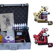Профессиональный набор татуировки инструмент для пирсинга завершенный набор Перманентный макияж набор татуировки 2 машины