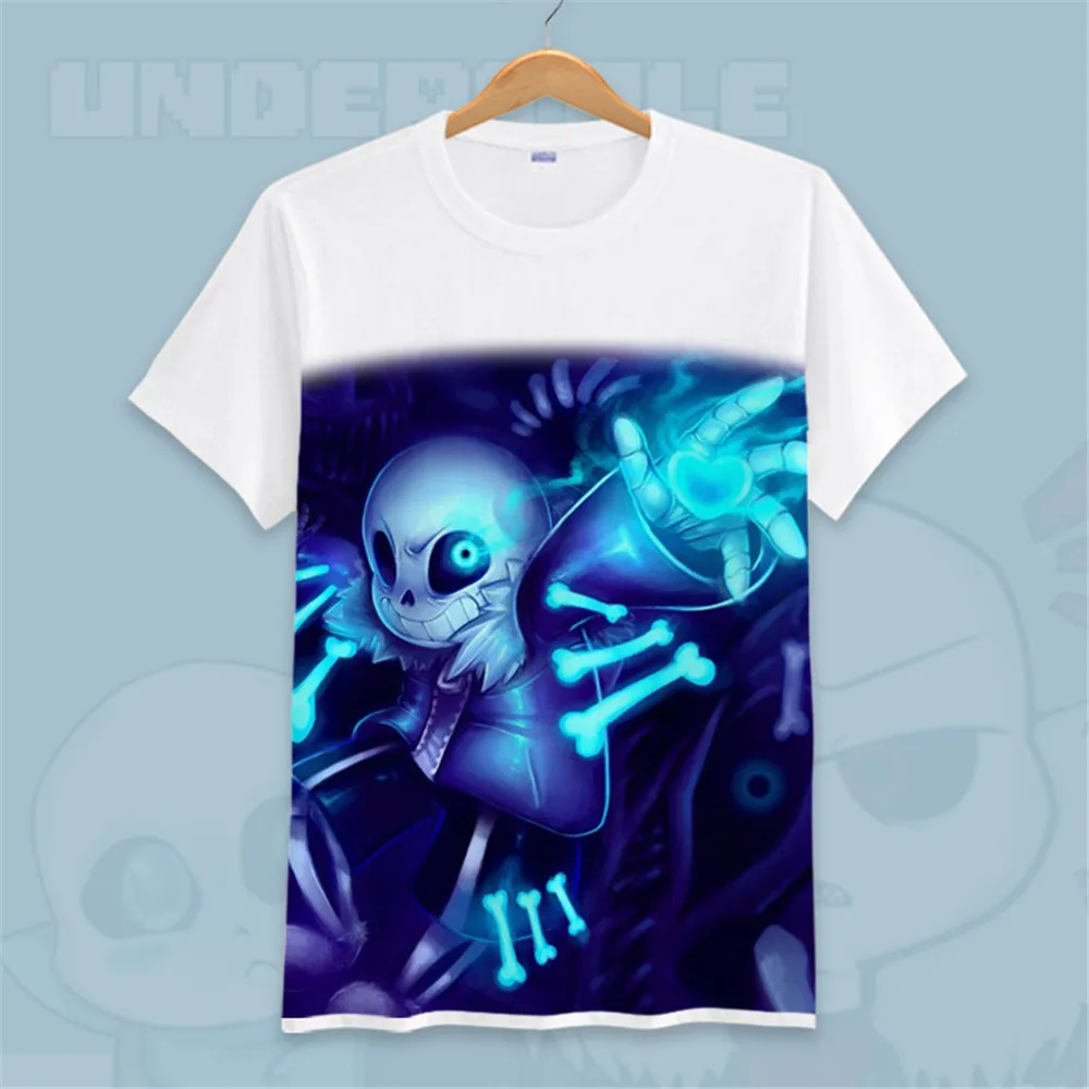 Косплей игры Undertale футболка с коротким рукавом Undertale sans and papyrus футболка Подростковая рубашка Череп брат аниме одежда футболки