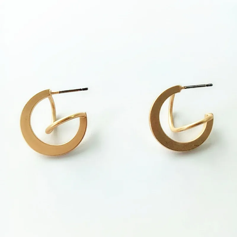 

Timeless Wonder retro geo circle twisted Stud Earrings Party Korean Top Rock Neat statement hiphop INS runway design unique 5361