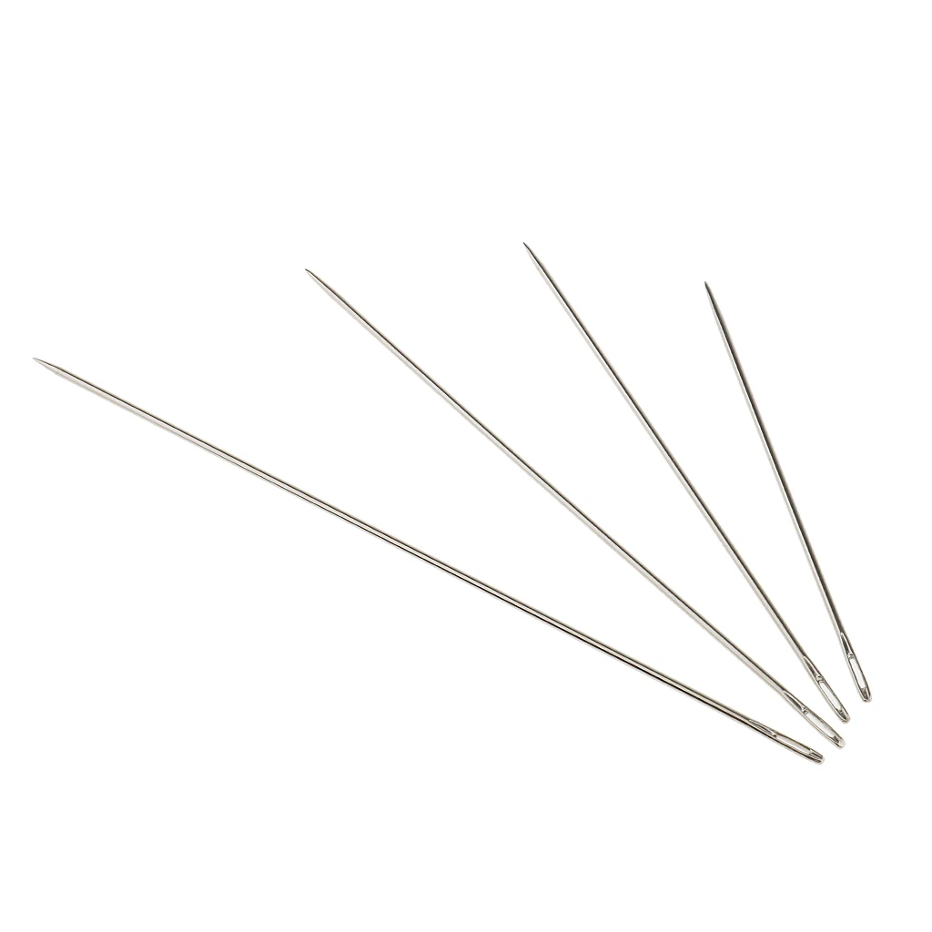 4 Assorted Sizes Long Hand Sewing Needles Kit for Embroidery Mending Craft Case Sewing Sacks DIY Crafts Supplies 4 Assorted Sizes Long Hand Sewing Needles Kit for Embroidery Mending Craft Case Sewing Sacks DIY Crafts Supplies