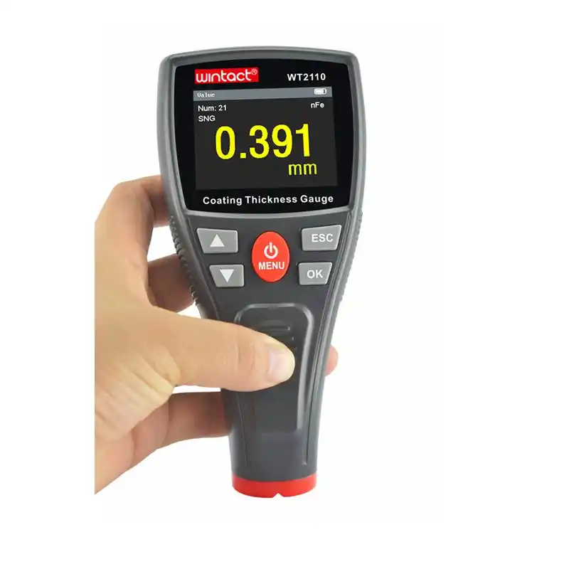 Filme de corpo de carro digital ferro revestimento medidor de espessura cor lcd 1500um 59mil não-magnético pintura tester wt2110