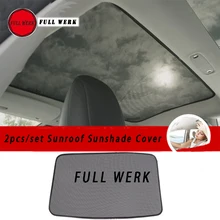 2 шт./компл. автомобиля из сетчатого материала спереди и сзади люк тент от солнца для Tesla модель 3 Skylight Экран Защита от солнца установка с помощью магнитов