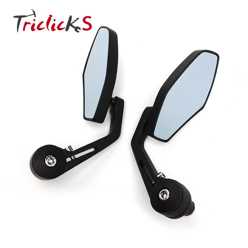 

Triclicks Universal Motorcycle Billet Aluminum 7/8" 22 Bar End Side Rearview Mirrors Motorbike Left&Right Rear View Mirror New