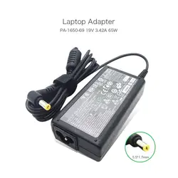 Оригинал 65 W Ноутбук AC адаптер Liteon 19 V 3.42A 5,5*1,7 мм желтый наконечник для acer ASPIRE E1-522-5460 PA-1650-69 Питание