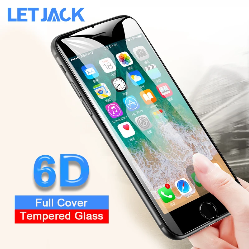 Закаленное 6D стекло на весь экран с изогнутым экраном для iPhone X/XR/XS Max защитная