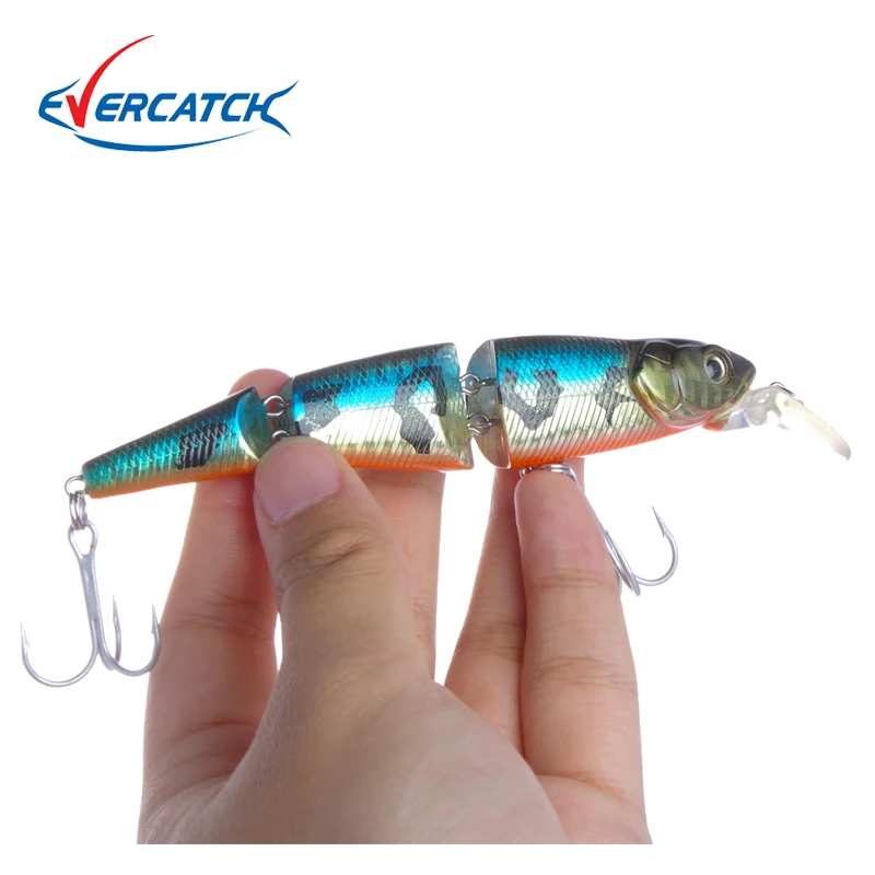 

EVERCATCH SJ130 Fishing Lure 13cm/20g 3D Eye 3-Segment Lifelike Fishing Hard Lure Crankbait With 2 Hook Fishing Baits Pesca Cebo