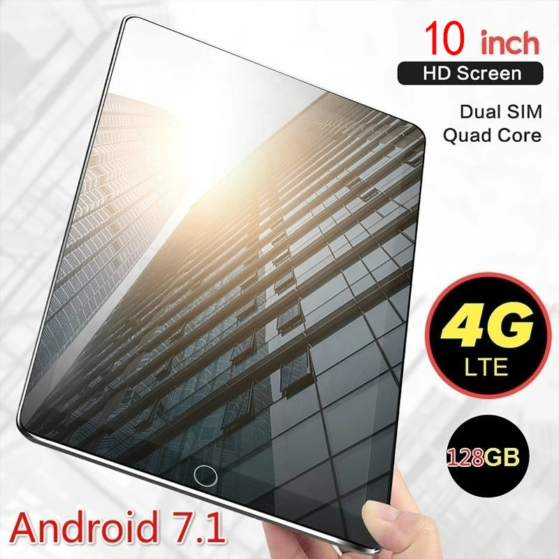 

Andriod 7.1 Ten Core 10.1 Inches Large 1280*800 IPS Screen Original Dual SIM 3G Phone Tablet PC WIFI RAM+16/64/128G ROM Tablet